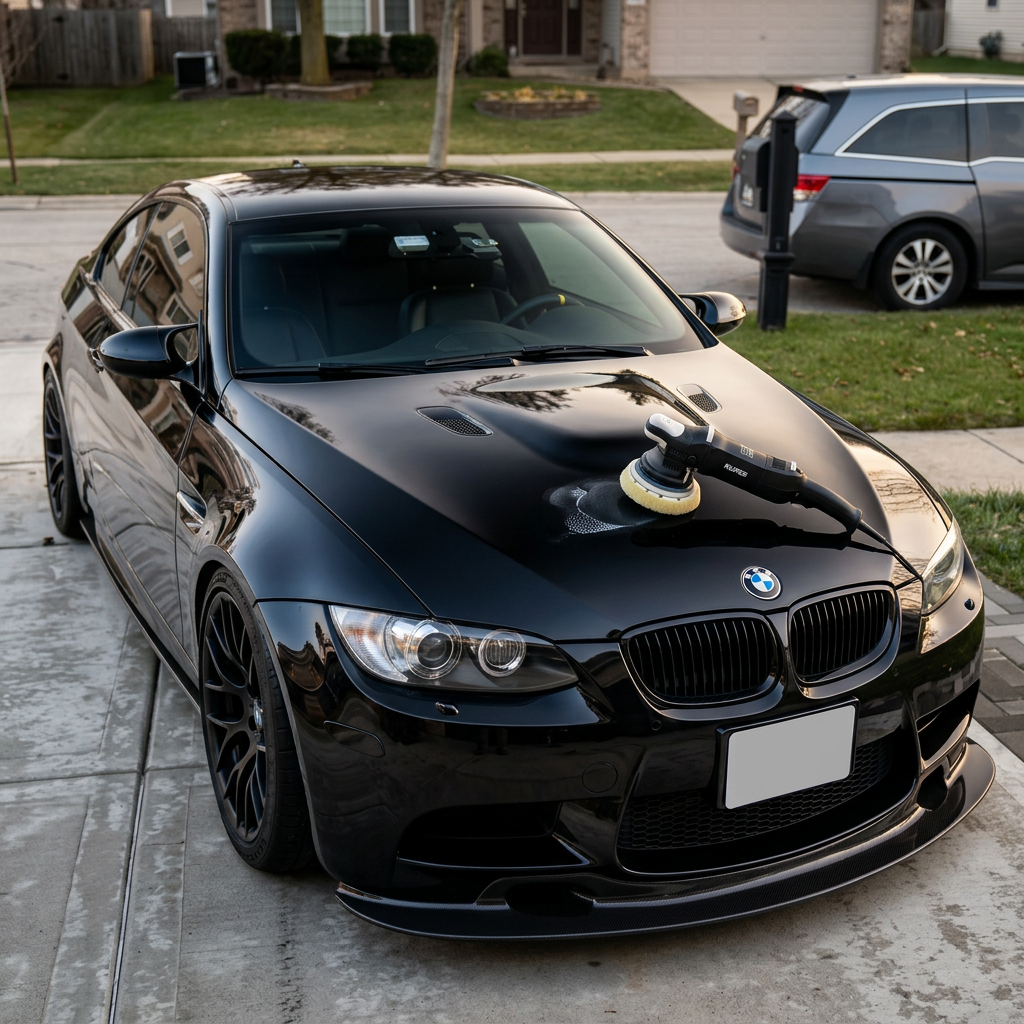 Paint correction with orbital polisher